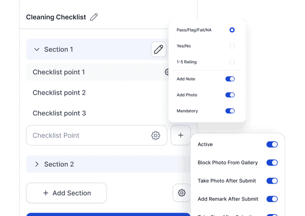 Customisable Task Checklists